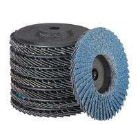 Dischi lamellari piatti da 75 mm per smerigliatrice angolare, 8 dischi abrasivi in corindone di zirconio, grana 40/120#, foro da 10 mm, dischi abrasivi blu per lucidatura di metalli e non metalli
