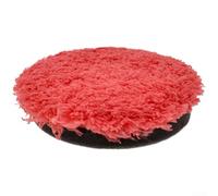Dischi lucidanti in microfibra rossi per ceretta e dettagli sulla vernice, dischi riutilizzabili con forte assorbimento, supporto con gancio e anelli per lucidatrice DA 3 5 7 pollici (17,8 cm)