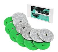 Dischi Lucidatura Diamantati LEKOMESH - 6 pezzi 100MM Set di Tamponi per Lucidatura a Umido per Granito Marmo Pietra Artificiale Quarzo, #50-#3000 Tampone di Lucidatura