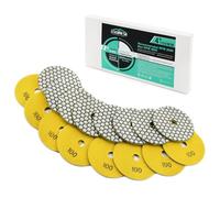 Dischi Lucidatura Diamantati LEKOMESH - 8 pezzi 100MM #100 Platorelli per Lucidatura a Secco Diamantati per Granito Marmo Pietra artificiale Quarzo,Tampone di Lucidatura