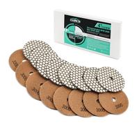 Dischi Lucidatura Diamantati LEKOMESH - 8 pezzi 100MM #3000 Platorelli per Lucidatura a Secco Diamantati per Granito Marmo Pietra artificiale Quarzo,Tampone di Lucidatura
