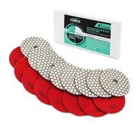 Dischi Lucidatura Diamantati LEKOMESH - 8 pezzi 100MM #400 Platorelli per Lucidatura a Secco Diamantati per Granito Marmo Pietra artificiale Quarzo,Tampone di Lucidatura