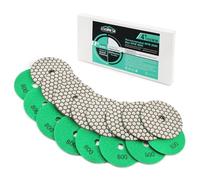 Dischi Lucidatura Diamantati LEKOMESH - 8 pezzi 100MM #800 Platorelli per Lucidatura a Secco Diamantati per Granito Marmo Pietra artificiale Quarzo,Tampone di Lucidatura