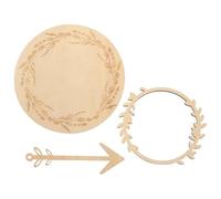 Dischi Milestone per Ragazzo Ragazza in Legno Beige