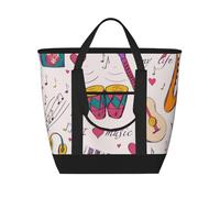 Dischi musicali Blues La musica è il tema della mia vita,Borsa porta pranzo grande capacità isolata per donne e uomini, lavoro, picnic, viaggi