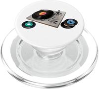 Dischi musicali in vinile retrò DJ con lettore audio vintage PopSockets PopGrip per MagSafe