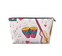 Dischi musicali La musica blues è il tema della mia vita, Borsa da toilette Borsa per trucco Borsa per cosmetici Borsa da toilette da viaggio portatile
