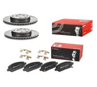 Dischi + Pastiglie Anteriori Brembo per Opel Karl C16 1.0 54 55 Kw