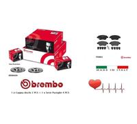 Dischi + Pastiglie Freno Anteriori Brembo Opel Corsa D 1.2 1.4 LPG - 1.3 CDTi