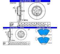 Dischi Pastiglie POSTERIORE ATE (315mm) per BMW 3 E36 1990-2000