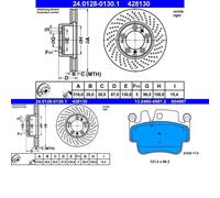 Dischi Pastiglie POSTERIORE ATE (318mm) per PORSCHE 911, BOXSTER I 2005-2013