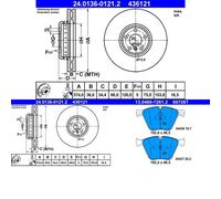 Set di pastiglie freno ATE 13.0460-7261.2, anteriore