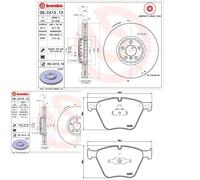BREMBO P 06 073 Kit pastiglie freno, Freno a disco per ALPINA,BMW