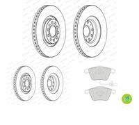 Dischi Pastiglie POSTERIORE FERODO (320mm) per AUDI, SEAT EXEO, A6 C5, A4 B7