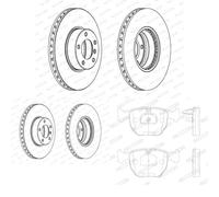 Dischi Pastiglie POSTERIORE FERODO (324mm) per BMW, ALPINA B10 E39, 5 E39