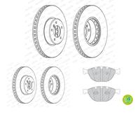 Dischi Pastiglie POSTERIORE FERODO (348mm) per BMW 5 E60, 6 E64, 5 E61, 6 E63