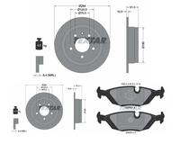 Dischi Pastiglie POSTERIORE TEXTAR (284mm) per BMW, ALPINA 6 E24, B6 E21, 5 E28