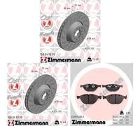 Dischi Pastiglie POSTERIORE ZIMMERMANN (374mm) per BMW 5 E61, 6 E63, 6 E64, 5