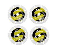 Dischi per Legno Carburo Tungsteno - 75mm 4pezzi Lama Sega Disco per Legno Gomma Plastica Gesso Pannelli Fibra Vetro Residui Cemento per Smerigliatrice Angolare con Foro 10mm SANLEETEK