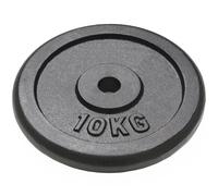 AX Set Palestra 2 Piastre Peso 10Kg ø27.5cm Allenamento Bilancieri Nero + 91394