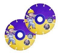 Dischi per Smerigliatrice 115mm 2 Pezzi, Disco Taglio in Metallo Duro per Legno/Plastica/Gomma, Foro 22.23mm, Smerigliatrice Angolare, Professionale per Lavorazione Legno e Compensato