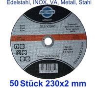Dischi Troncatrice 230 x 2 mm 50 Pezzo 230x2 per Metallo Acciaio Inox V2A VA