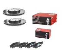 Dischi Ventilati + Pastiglie Freno Brembo Anteriori per Fiat Panda 312
