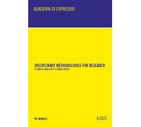 Disciplinary methodologies for research. Ediz. italiana e inglese