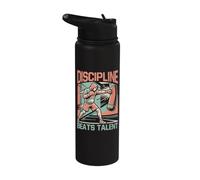Discipline Beats Talent - Guantoni da boxe Stainless Steel Insulated Water Bottle