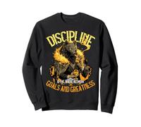 Discipline Is the Bridge Citazione motivazionale Alpha Wolf Felpa