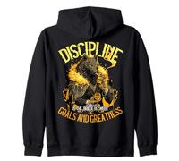 Discipline Is the Bridge Citazione motivazionale Alpha Wolf Felpa con Cappuccio