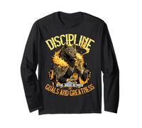 Discipline Is the Bridge Citazione motivazionale Alpha Wolf Maglia a Manica