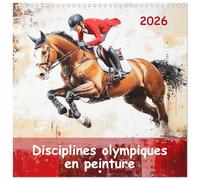Discipline olympiques en peinture (Calendrier mural carré 2026 30 x 60 cm (ouvert)) Calendrier double avec une page pour vos prises de notes