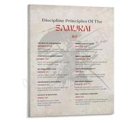 Discipline Poster Samurai Bushido Quotes Wall Art for Mental Toughness Home Gym Office Wall Decor Mens Room Art(Unframed,08x12inch(20x30cm))