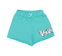 Disclaimer - Logo Mint Shorts Elastico Coulisse Cotone - - Sport - Donna - Blu - L