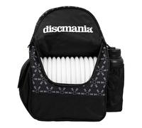 Discmania Fanatic Go - Zaino da golf con disco da 13 - 18 dischi e tasca profonda per putter - portabottiglie da 92 ml, resistente all'acqua, colore: nero