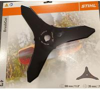 Disco Decespugliatore Coltello da Boscaglia con tre punte in ACCIAIO Stihl 300mm