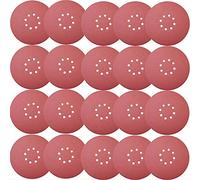 Disco abrasivo 30 pezzi Dischi abrasivi, dischi abrasivi diametro 225 mm | Grain5X PP40 / 60/100/120/180/240 | 8 fori in rosso | Carta vetrata per costruzioni a secco (30 pezzi)
