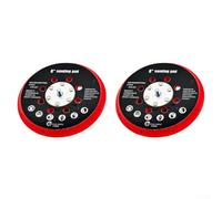 Disco abrasivo, 6 pollici 150 mm 17 fori supporto pad rettifica, lucidatura elettrica 5/16-24T ganci loop rosso plastica PU (2 pezzi)