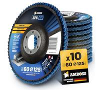 Disco abrasivo a ventaglio in zircone, obliquo, K60, 125 mm