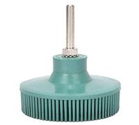 Disco Abrasivo con Setole , Resistente , In Gomma Smerigliatasbavatura , Lucidatura E Levigatura Di Metalli , Accessorio per Trapano , Ver de , 7 , 6 Cm (3 Pollici)