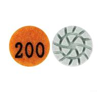 Disco abrasivo da 2,5 cm per marmo, granito, cemento e quarzo, grana 8 da 50 a 3000, disco abrasivo a umido e asciutto, disco abrasivo flessibile in fibra polimerica (grana 200)