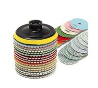 Disco abrasivo diamantato 16pcs diamantati tamponi for lucidatura 4 '' 100mm for granito pietra cemento marmo lucidatura uso kit di dischi abrasivi a umido/a secco