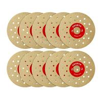 Disco abrasivo diamantato da 4" 100 mm, lama for sega brasata sotto vuoto a doppia faccia for marmo, granito, piastrelle, lastre di roccia, porcellana(10 PCS)