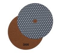 Disco abrasivo diamantato professionale per levigatura a secco, Ø 125 mm, grana 3000, supporto adesivo, per pietra naturale, pietra artificiale, granito, marmo, vetro, ceramica o piastrelle