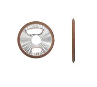 Disco abrasivo in resina diamantata Grit150 con doppio angolo smussato 60° 90° for la rettifica di utensili da taglio in lega, ceramica e acciaio al tungsteno(125x8x32x10 60V)