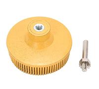 Disco per spazzole in setola Disco abrasivo in gomma per lucidatura a 3 pollici per la rimozione della ruggine(Giallo)