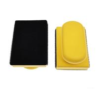 Disco abrasivo manuale da 66 x 96 mm con impugnatura in gomma, progettato per lucidare e levigare efficacemente, adatto per la lavorazione del legno, l'artigianato e l'uso automobilistico