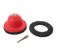 Disco Abrasivo per Mozzo Ruota, Kit Rosso Montato su Trapano | Carburo, Plastica e Lega, Barra di Collegamento e Tampone, per Manutenzione Auto e Freni