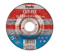 Disco da sbavo kwb Cut-Fix 793165 (115 x 22, a gomito, spessore 6,0 mm, per metallo e acciaio, per smerigliatrici angolari)